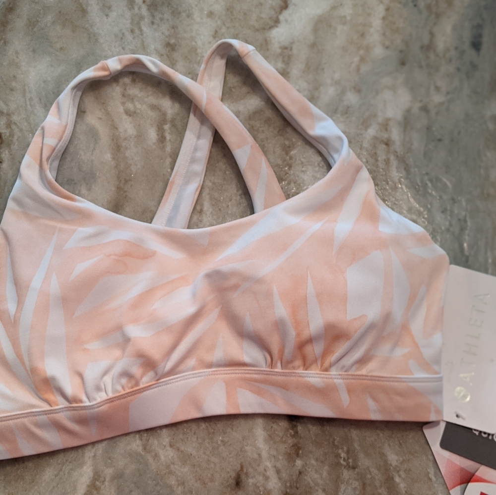 NWT, Athleta Bathing Suit Sports Bra Top, 34DD